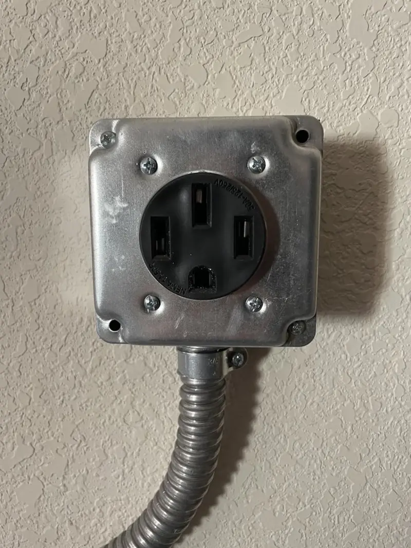 NEMA 14-50 outlet installed for Electrical Panel Upgrade in Davie
